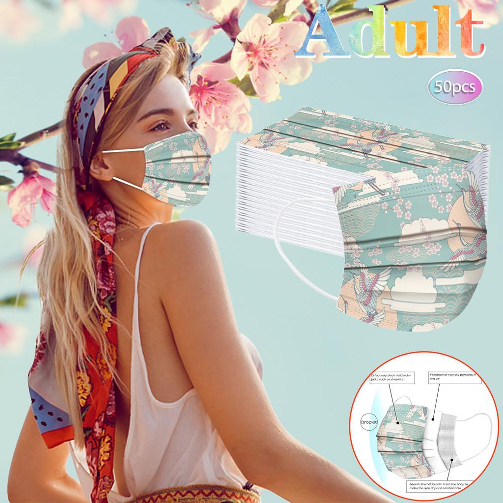 Adult Mask Disposable Face Mask Industrial 3Ply Ear Loop 10/20/30/40/50/100PCS