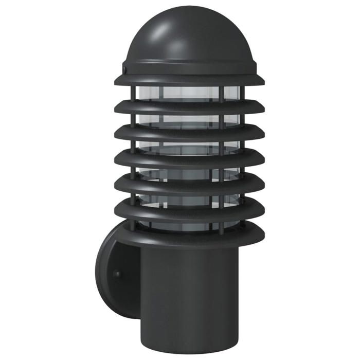 VidaXL Outdoor Wall Light Black Stainless Steel, Outdoor Wall Lighting, Garden Wall Lamp, Wall Sconce 4006252