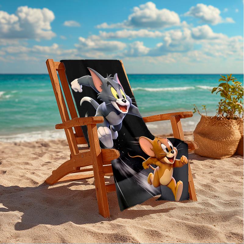 Tom Adventure Beach Towel Microfiber Beach Towel, Lightweight and Quick-Dry, for Summer Travel, Swimming Pool Fan Birthday Gift