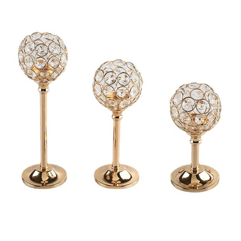 Sophisticated Crystal and Metal Candlestick Candle Holder for Modern Home Decor and Gifts