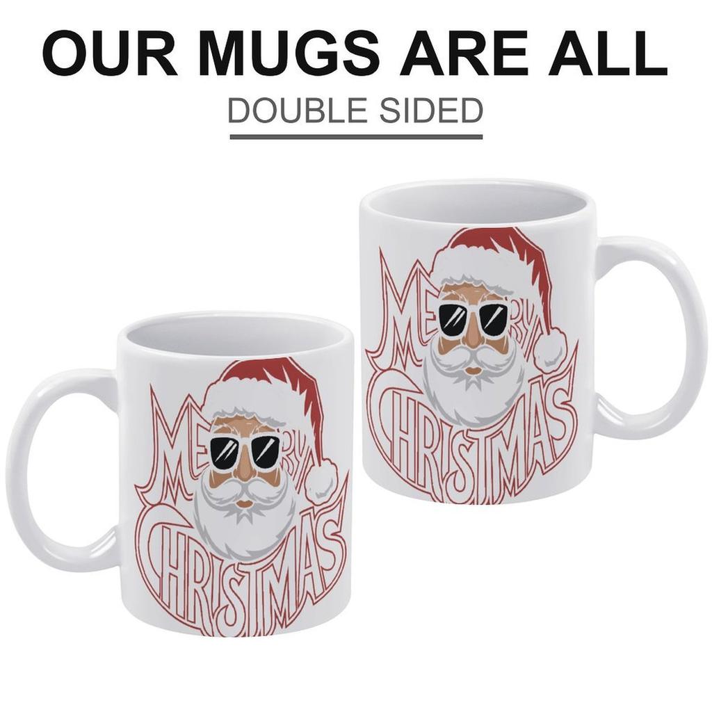 11oz White Coffee Mug with Durable Ceramic Body, Glossy Finish and Dual-Side Printing for Warm Drinks In Home Kitchen or Workplace