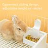 Bite Resistant Rabbit Drinking Bowl Sliding Rail Movement Guinea Pigs Feeding Bowl  Cage Mount