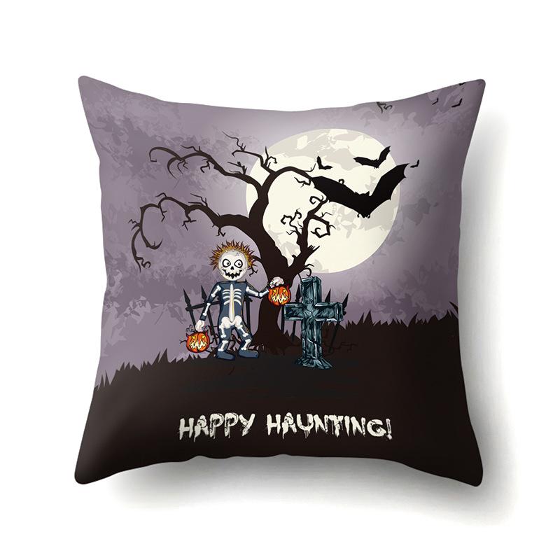 Halloween Pillowcase Car Waist Pillow Pumpkin Sofa Cushion Cover Office Home Living Room Pillowcase