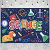 2D Cartoon Science Backdrop, Classroom Lab Theme Photography Background