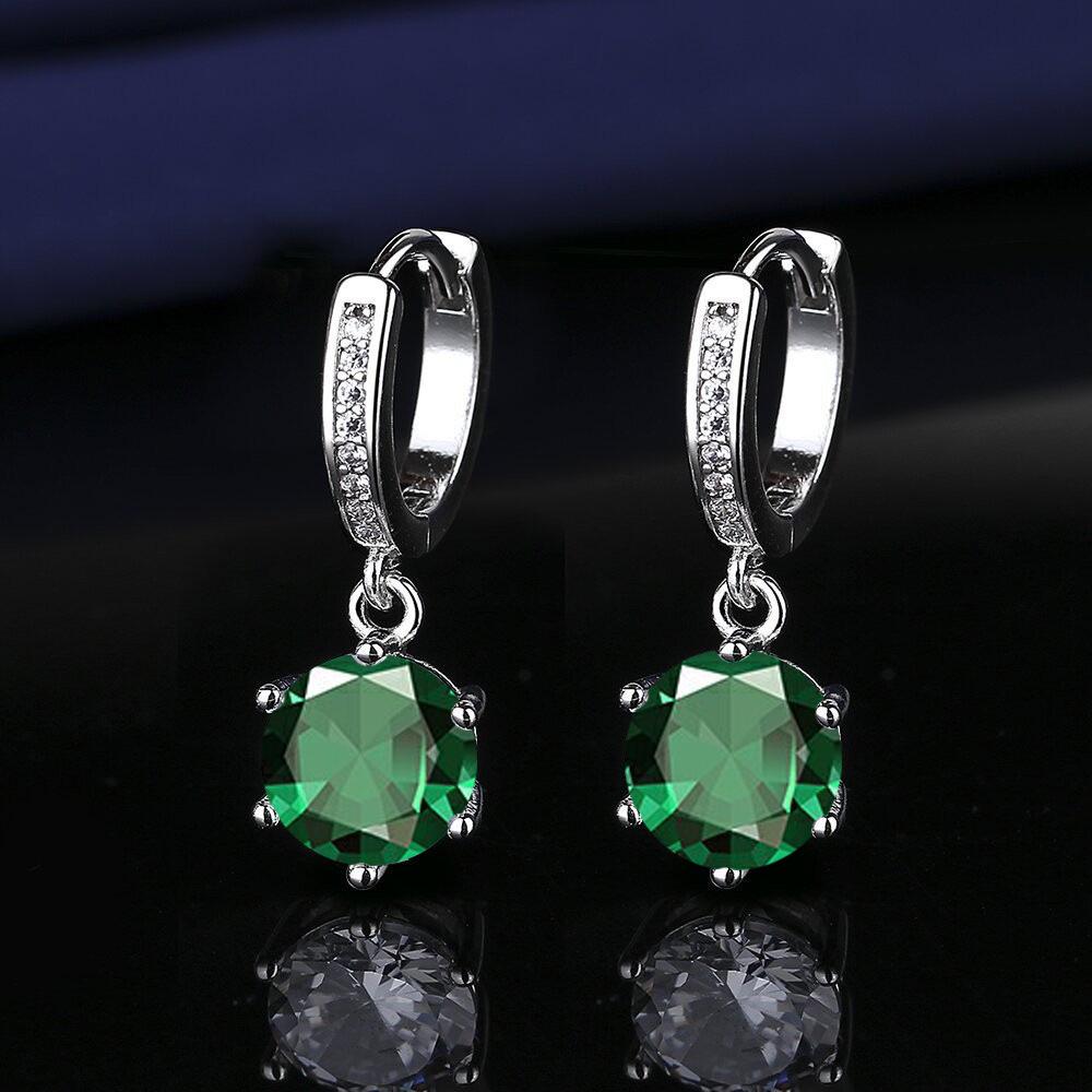 Elegante Mode Kwast Zesklauw Twee Karaat Imitatie Moissanite Oorbellen voor Vrouwen