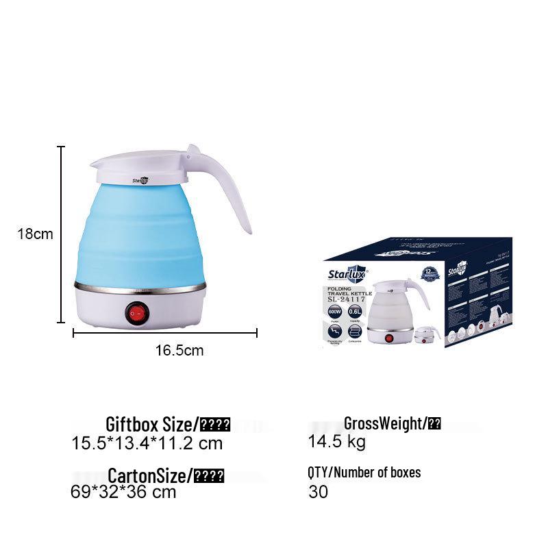 

Starlux Compact Folding Electric Kettle, EU Standard, High Temp Resistant, Travel-Friendly. EU Standard синій