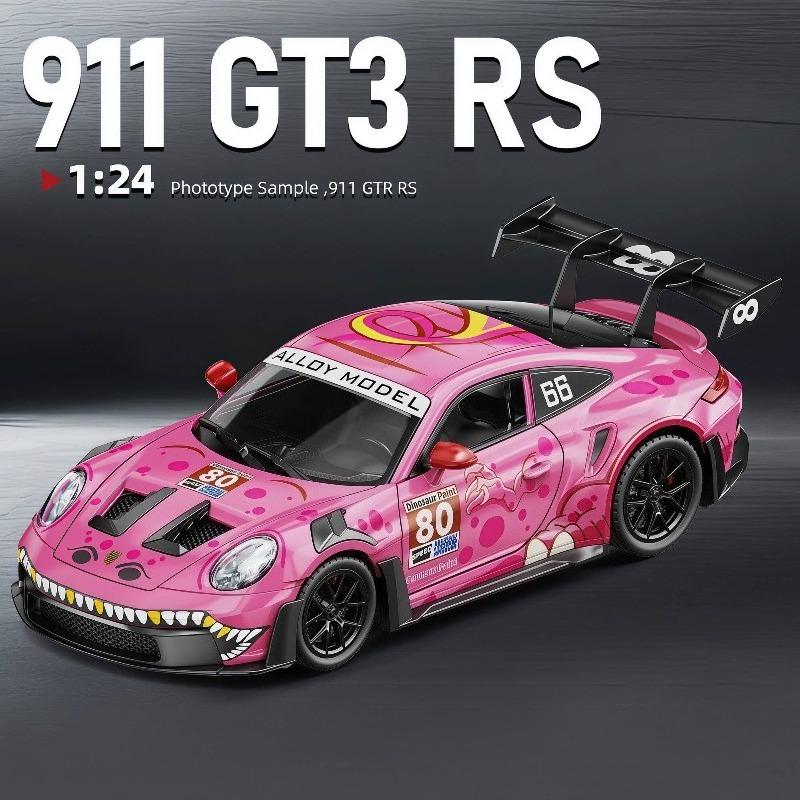 Druckguss 1:24 Gt3 Rs Tyrannosaurus Rex Lackierung Legierungsauto Modell Sammlung Spielzeugfahrzeug Geschenk Metall Miniatur Auto Hobby