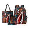 Primary School Children's Backpack Shark Personality Pattern Printed Large Capacity Lightweight Simple Backpack Cartoon