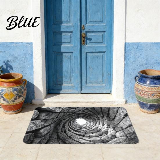 Textured Surface Floor Gradient Color Material Home Wear-Resistant Thick Mat Anti-Skid Rug Unique Pattern Design