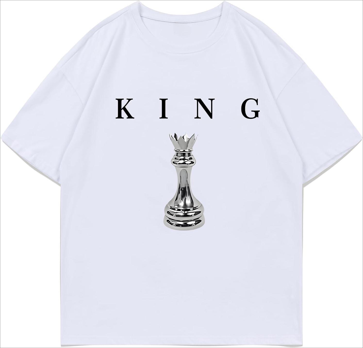 

Men s King Chess Shirt Graphic Tees Designer Printed T Shirts for Men Urban Letter T-Shirt Streetwear Vintage Plus Size Tops 5XL різнокольоровий