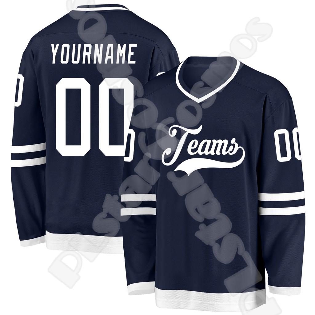 NewFashion Custom Name Logo Team Suits Retro Vintage Pullover 3DPrint Harajuku Casual Funny Long Sleeves Hockey Jersey Shirts 13