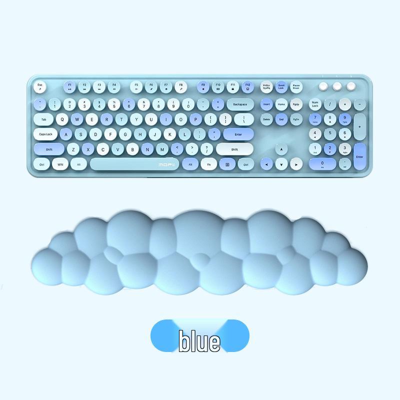 Cross-Border Cloud Memory Foam Keyboard Wrist Rest - Large Non-Slip Desktop Support
