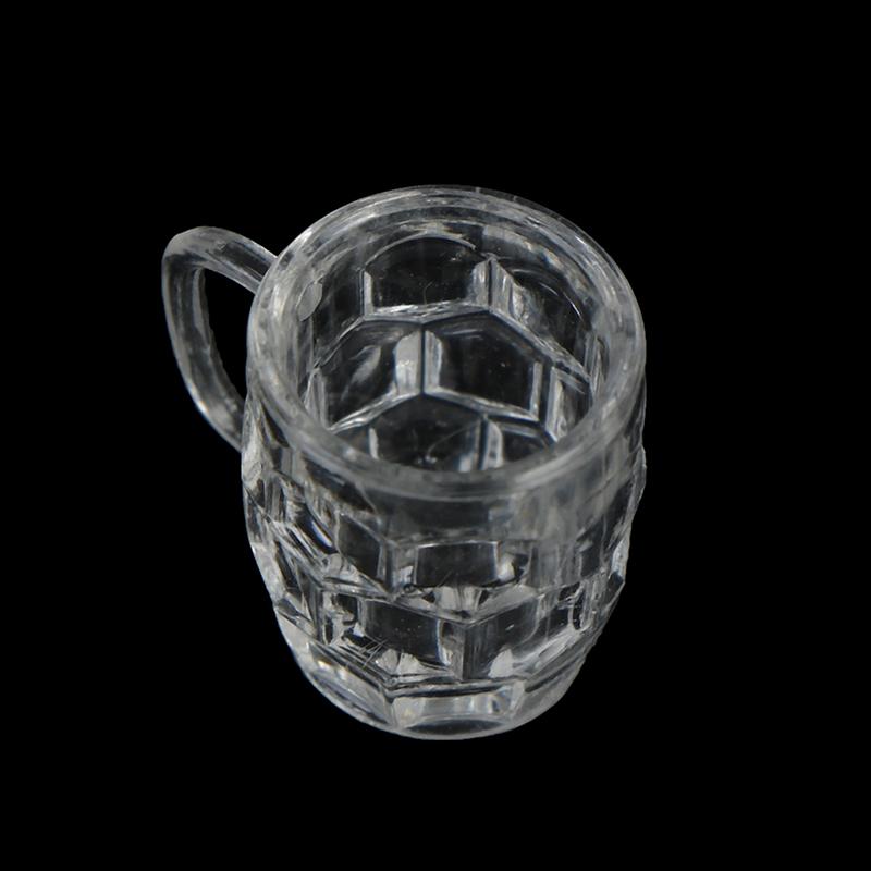 2Pcs 1:12 Dollhouse Mini Resin Wine Glass Simulation Drink Cup Model Toys