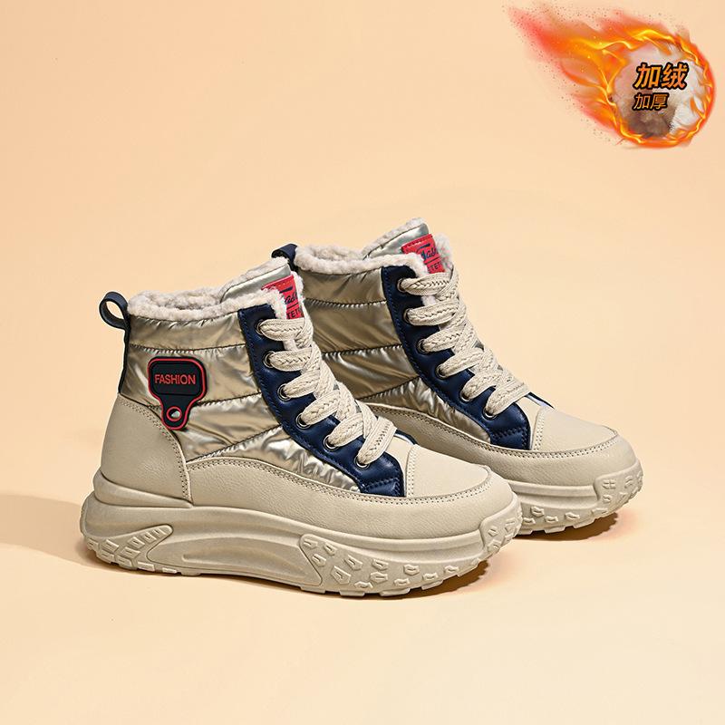 

Shoes new 22 winter warm high-top umbrella cloth velvet short boots thick-soled heightening cotton shoes trendy shoes 35