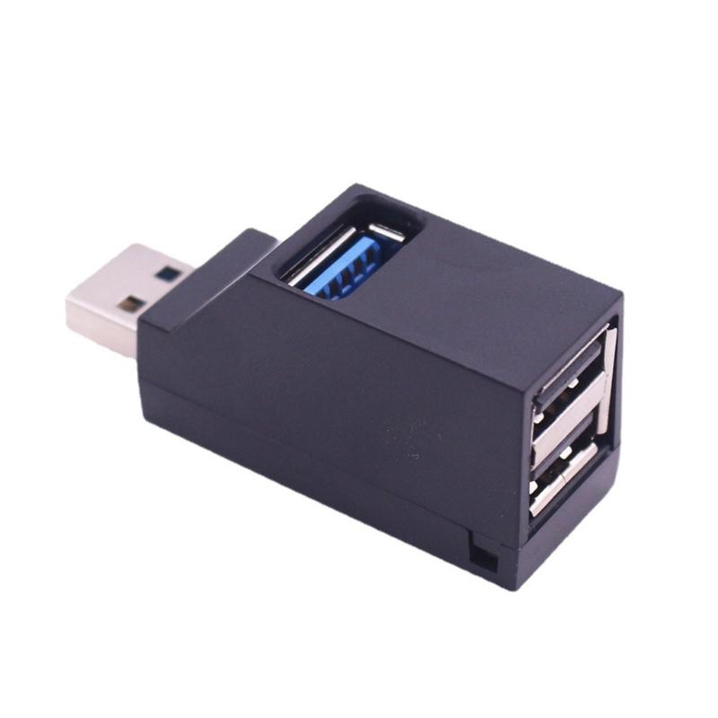 

Portable USB Adapter Extender 1 to 3 Ports USB3.0 Splitter Connect Multiple Devices to PC or Laptop Phone чёрный