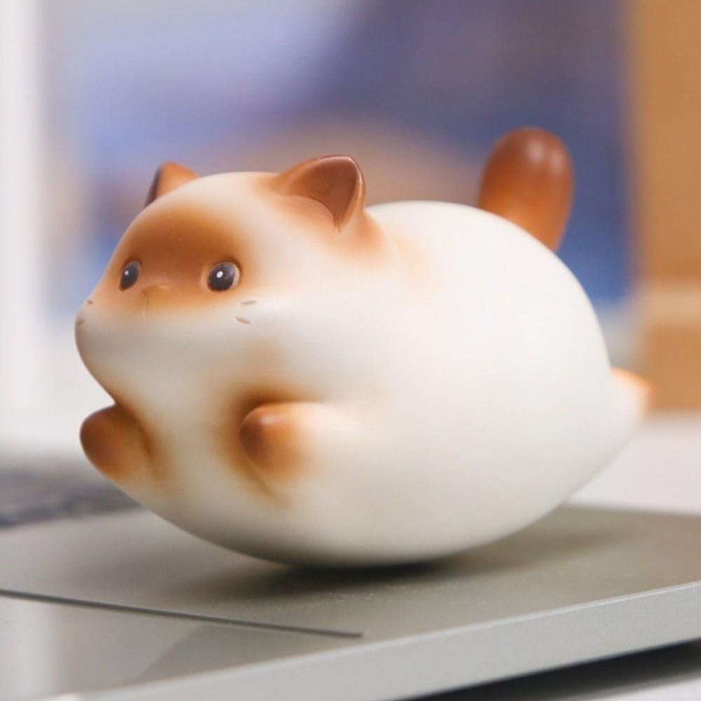 Shake Cat Resin Ornament Chubby Cat Car Decorations Small Statue Cat Swinging Doll  Gifts