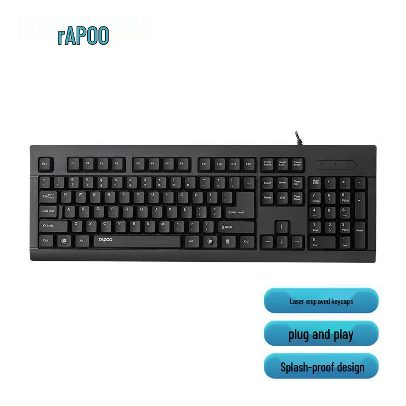 Rapoo K150 Wired Full-Size Office Keyboard