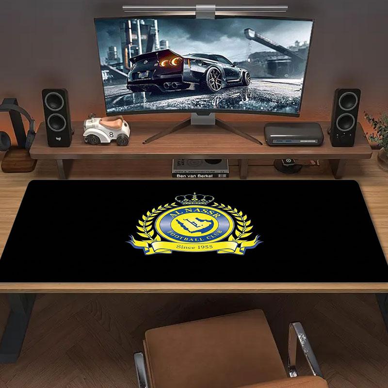 Al-Nassr Large Size Mouse Pad Large Gaming Table Cushion Non-slip Laptop Tablet Big Mousepad XXL Mat Mini PC Playmat With Lock edge