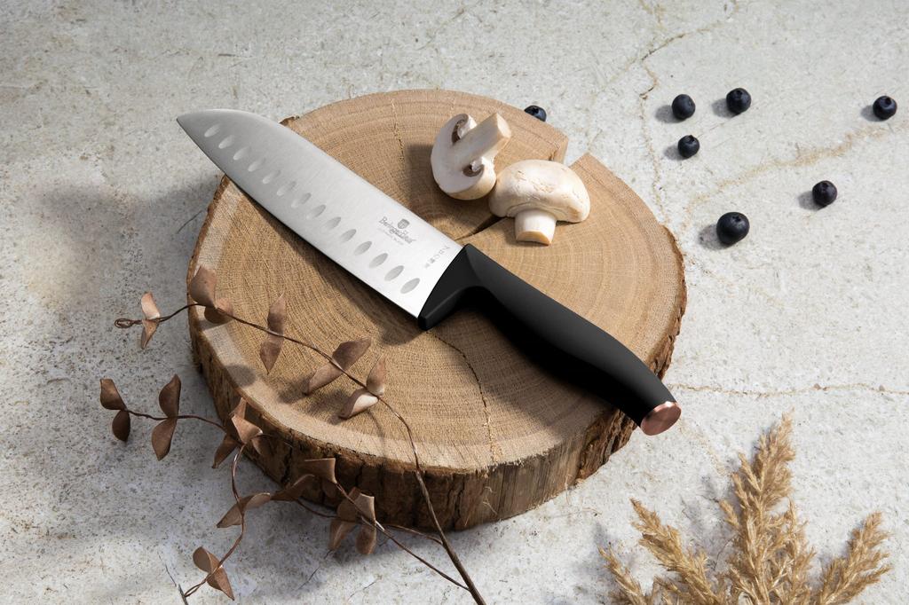 Zestaw noży w bloku bambusowym 6-ele BERLINGER HAUS Black Rose BH-2752