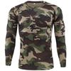 Lässiges Herren 3D Taktisches T-Shirt Vintage Camouflage Bedruckt Rundhals Langarm T-Shirt Jagd Camping Wandern Pullover T-Shirts