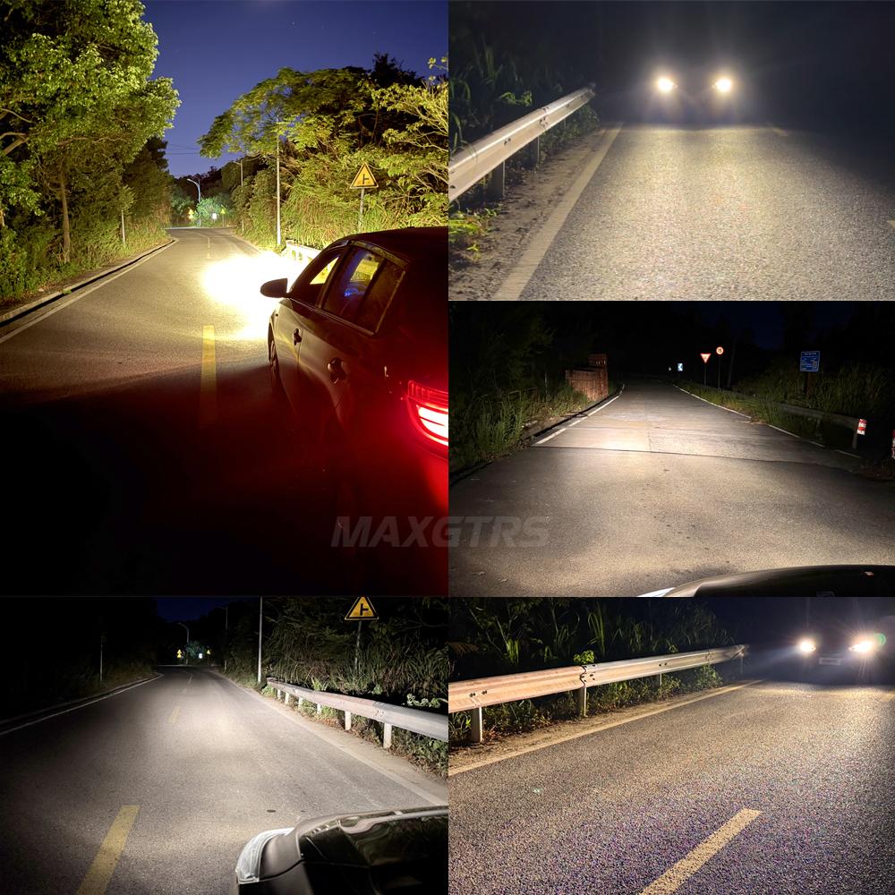 MAXGTRS 2X H1 High Power 55W Headlight Led with Fan 20000 Lumens CSP Chips white 6500K DC 9-18V Bulb
