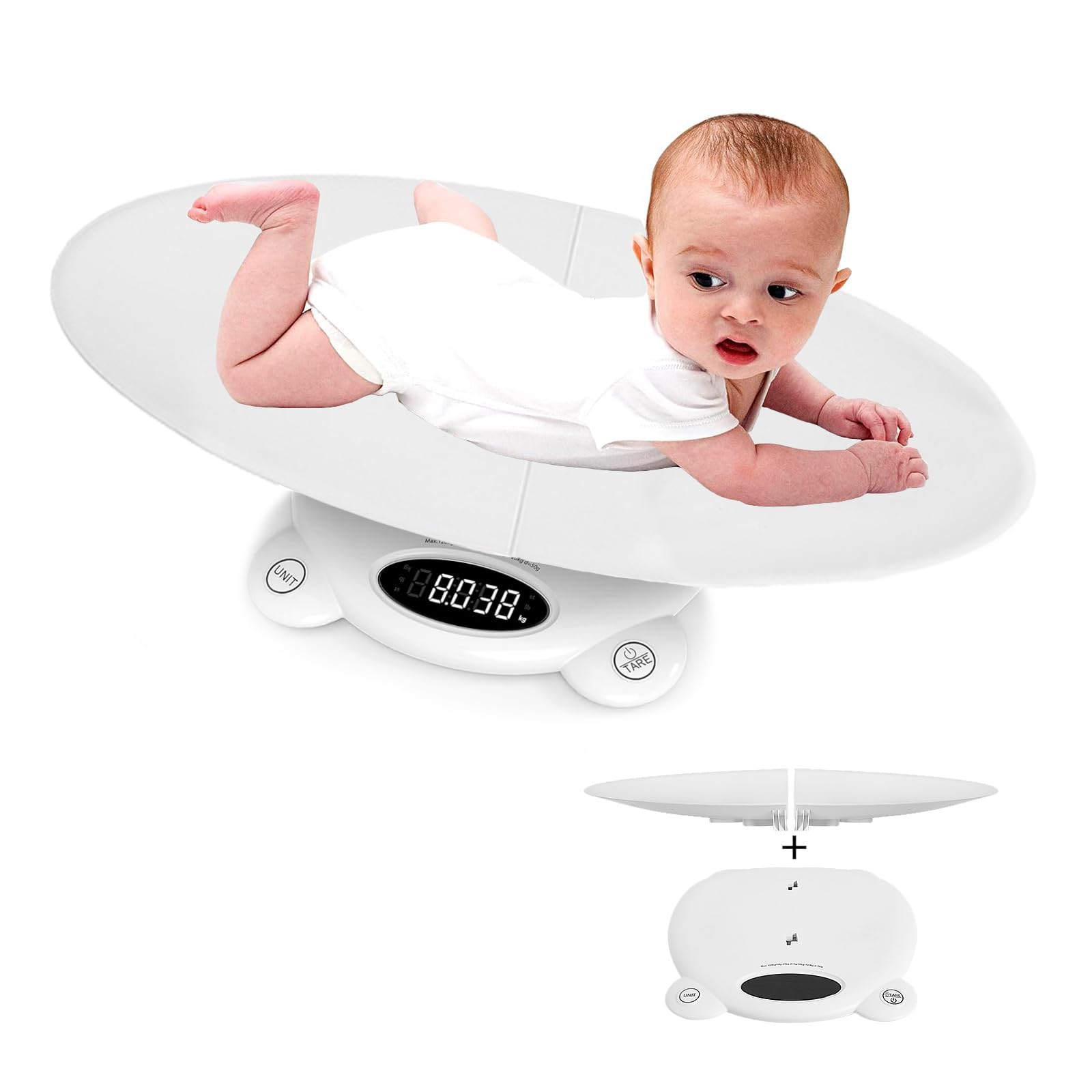 

BTtime Baby Digital Weighing Baby Weight Measurement Strong Load Unit High with Baby Weighing Thin and Maximum Load Concave Suitable for Scale, Scale,