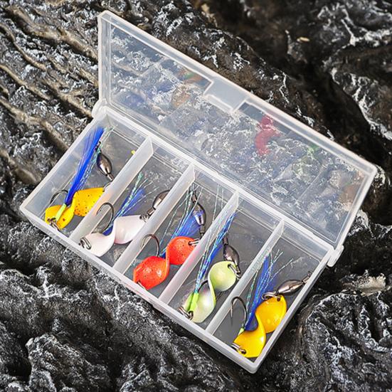 5Pcs Fishing Metal Spinners Lures with Sharp Hooks 360-Degree Rotating Wobbler Jigging Spoon Lures Fishing Accessories