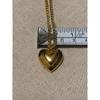 Used Moschino Vintage Necklace Heart-shaped Logo Gold Color Golden