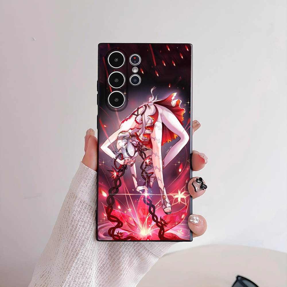 

Wuthering W-Waves Camellya Phone Case for Samsung S series s21 s22 s23 s24 s25 FE Plus Ultra TPU Soft to Skin-friendly case samsungS25