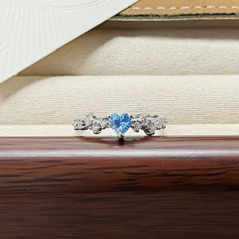 Butterfly Flower Enamel Super Flash Fashion Zir*****Pen Ring Women'S Exquisite Light Luxury Niche High-End Feeling Stacked Ring