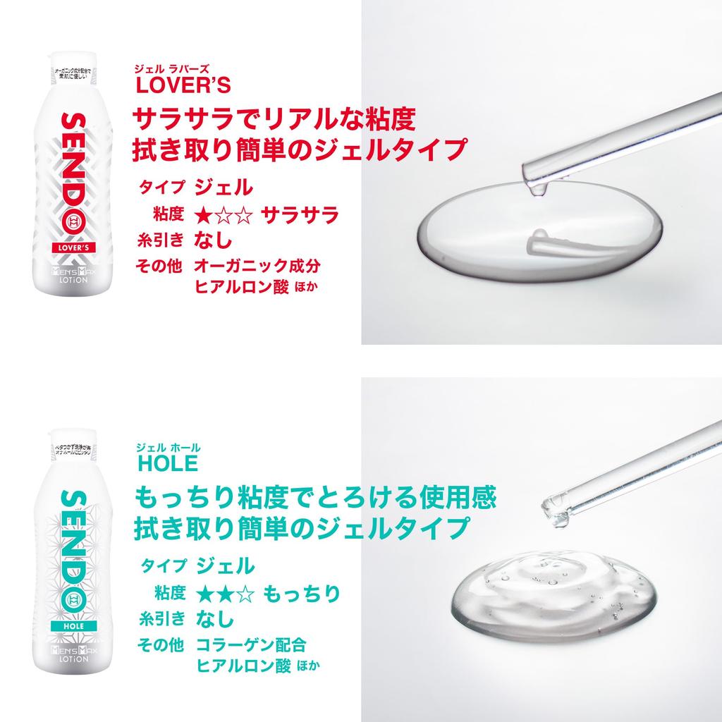 Max Send Gel Lotion Set Thick A Set of Two Gel Lotions with Different Men's 2-Piece (Viscosity & Rich) Viscosities.