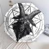 0106 Runic Sheep Head  pattern, automatic folding umbrella, portable and foldable design, 8 ribs, a Christmas or birthday gift.