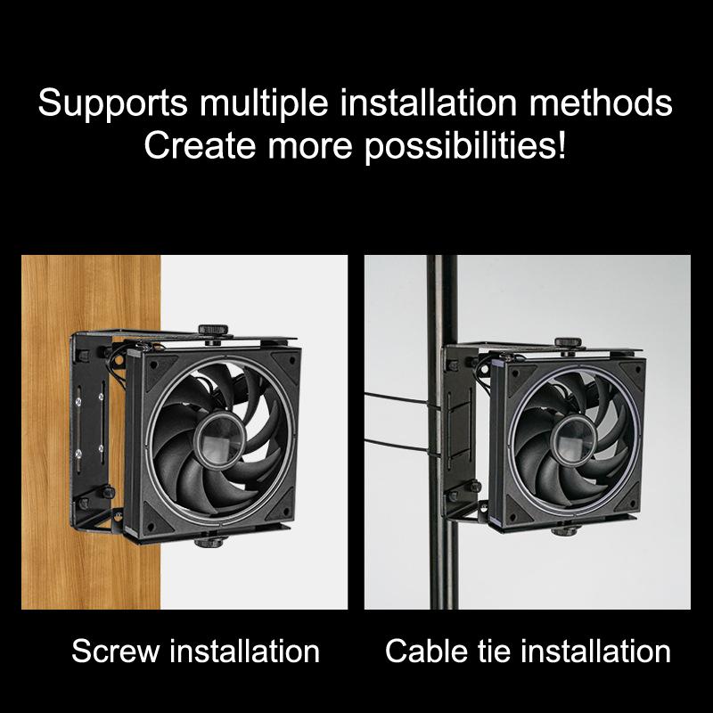 Rutschfeste 360 Grad drehbare Schreibtischlüfterhalterung Universelle Halterung für 12/14cm PC-Kühlventilatoren