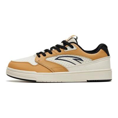 Rua Diversão Casual Confortável Antiderrapante Resistente ao Desgaste Leve Tênis de Skate Cano Baixo Masculino Tênis Branco Amarelo 912318016-5