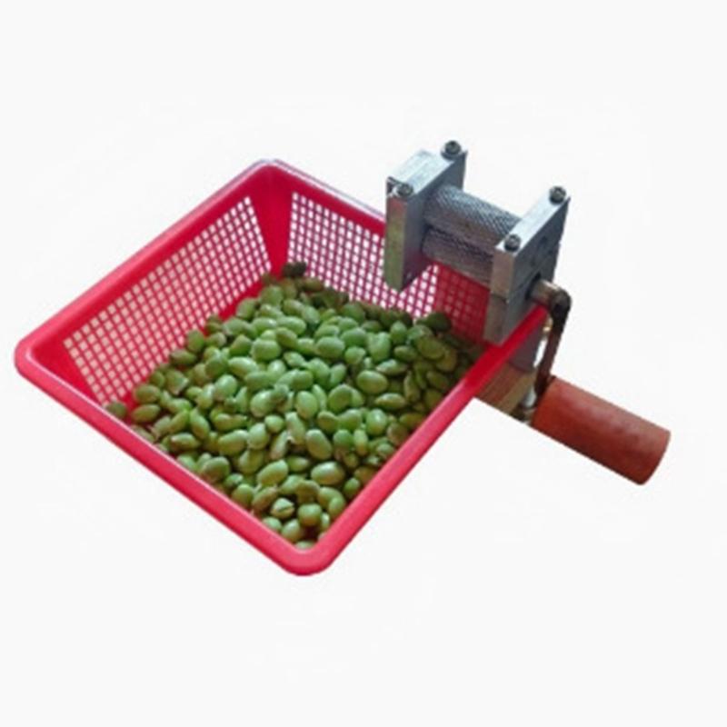 Green Soybean Tool for Household Cooking, Manual Hand-Turn Bean Casing Guide with Small Working Drum for Family Meals and Quick Washing