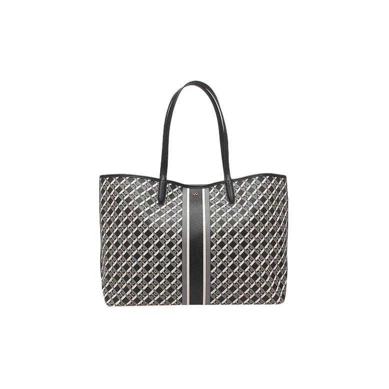 

Tory Burch Perry Commuter Large Capacity Diamond Pattern Leather Tote Bag Women Tote Bags Black Multicolor 82398-895 Basic Set (Bag+Dust Bag)