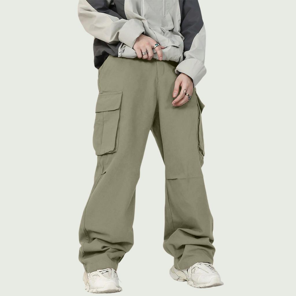 Sportovní kalhoty pro volný čas Volné pánské legíny s dlouhým panelem Fitness běžecké tréninkové kalhoty