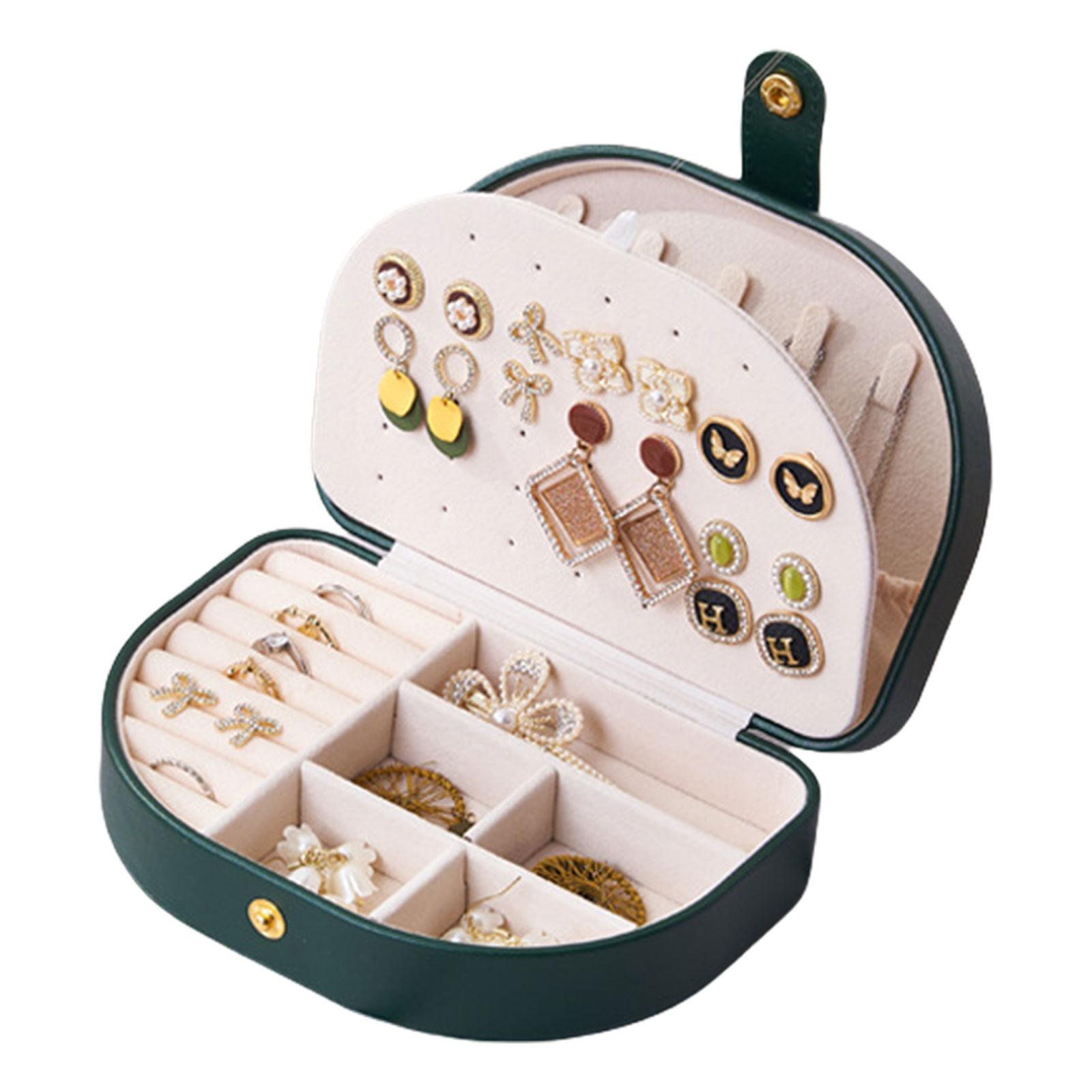 

Прочная полукруглая шкатулка для хранения ювелирных изделий с ящиками, резьбой в виде клевера, ручной работы, органайзеры для аксессуаров темно серый