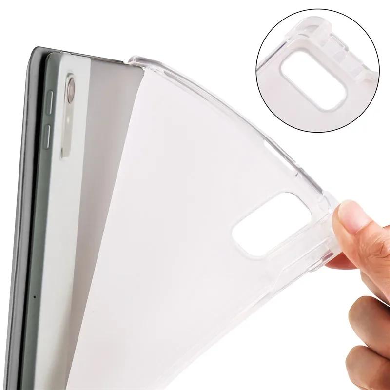 Capa para Tablet Lenovo Tab P11 2ª Geração M11 2024 Capa Porta-Caneta Dobrável PU Couro Ecológico Traseira Macia Suporte Capa Protetora para Tablet