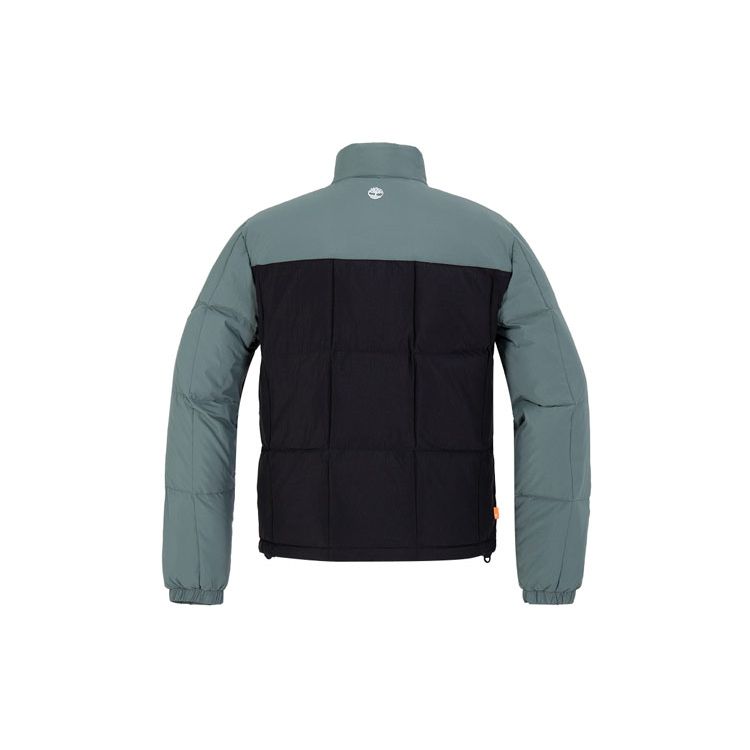 Timberland Outdoor Archive Puffer Jacket Color Block Sports Casual Stand Collar Down Jacket Winter Men Jacket Green A5VED-DA9