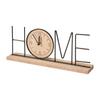 Minimalist Iron Craft Clock Creative Wood Retro Clock Simple European Desk Clock  Office Decor
