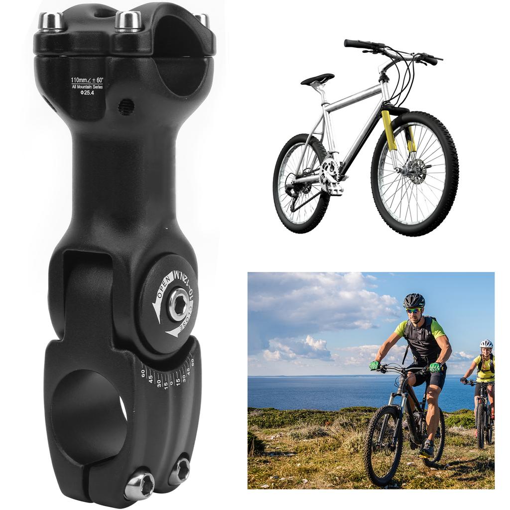 LUNJE Mountainbike Aluminiumlegierung Vorbau Fahrrad Verstellbarer Lenkervorbau 25,4x110mm