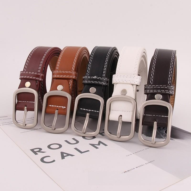 Retro Style Unisex Fashion Leather Belt With Metal Buckle Outdoor Casual Girdle