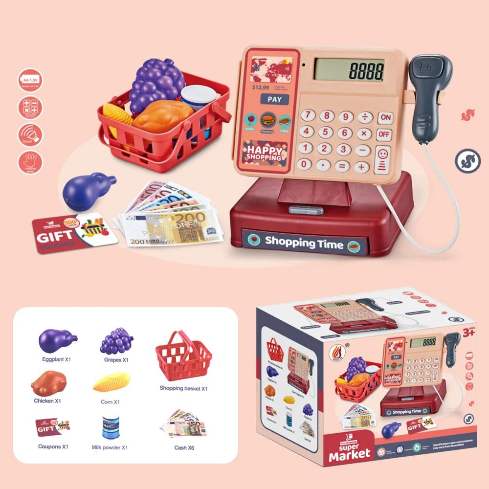 Children s Toys Cash Register Cashier Toy Calculator Puzzle Play Toy Girl Boy Simulation Supermarket Store Shopping Cosplay Toys