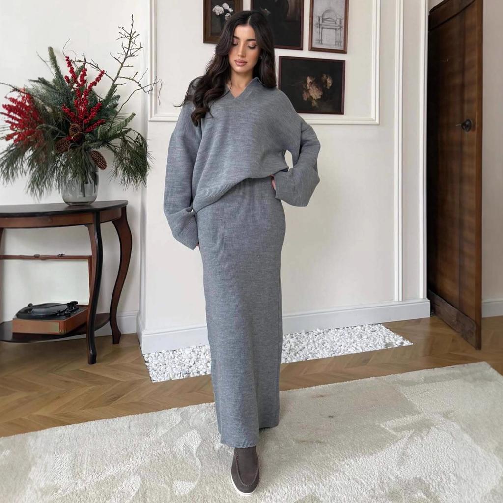 Cross-border European and American Autumn New Fashion Casual Comfortable Simple Top Waist Hip Skirt Women's Clothing