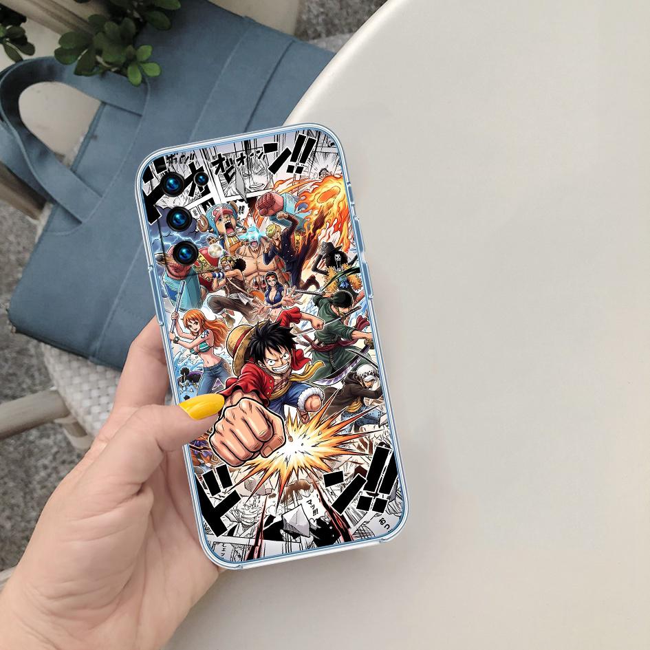 Anime One Piece Soft Shell Transparent Phone Case for Motorola Moto Edge 20 30 40 50 S30 Fusion Ultra Pro Neo Lite + G200 G23
