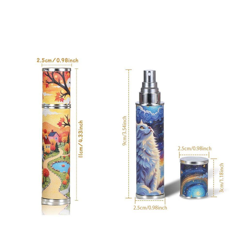 Refillable Mini Perfume Bottle PU Leather Perfume Atomizer Bottle  for Travel Cosmetic Dispenser