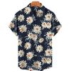 Camicie Hawaiane da Uomo Stampa 3D Grafica Girasole Moda Bottoni Manica Corta Collo a Revers Streetwear Camicie Hawaiane per Uomo Estate