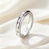 Korean-style, Niche, Colorful Gemstone Ring with Diamond Accents Versatile Stackable Shiny Multi-colored Diamond Ring