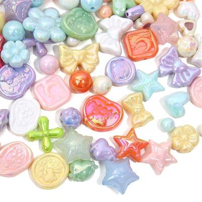 Ακρυλικές Χάντρες Αστέρι Καρδιά Λουλούδι Μενταγιόν για DIY Κολιέ Βραχιόλι Σκουλαρίκια Αξεσουάρ Κατασκευής Κοσμημάτων